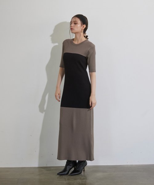 MIELI INVARIANT(ミエリ インヴァリアント)/Bicolor Bustier Knit Dress/img06