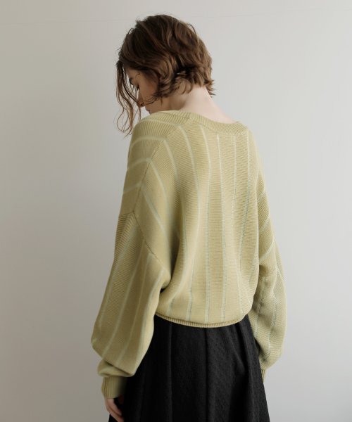 MIELI INVARIANT(ミエリ インヴァリアント)/Sheer Stripe Cardigan/img10