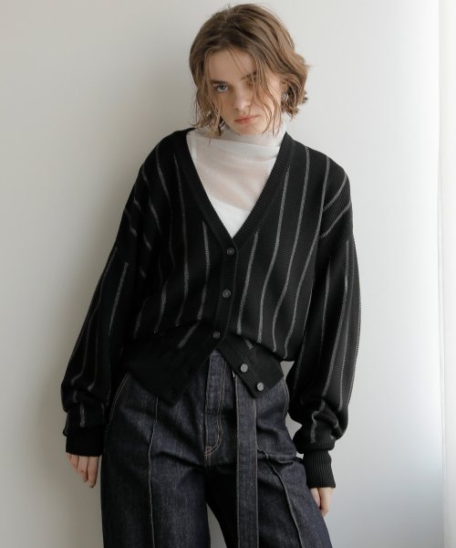 MIELI INVARIANT(ミエリ インヴァリアント)/Sheer Stripe Cardigan/img14