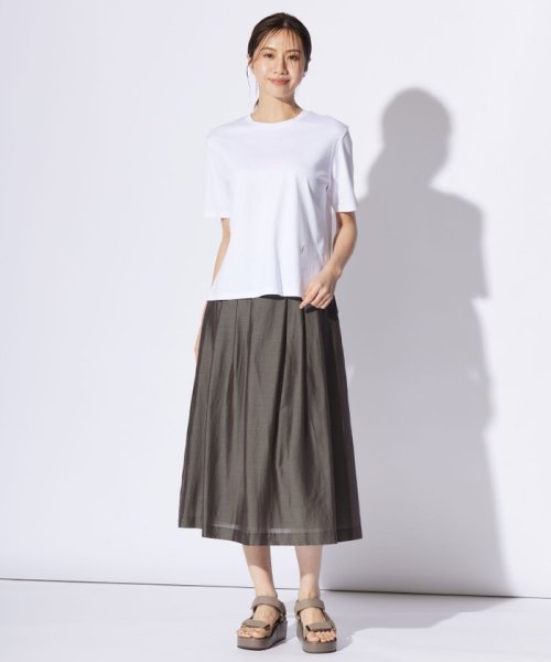 J.PRESS LADIES（LARGE SIZE）(J．プレス　レディス（大きいサイズ）)/【洗える】シアーソフトカールマイヤー タック スカート/img03