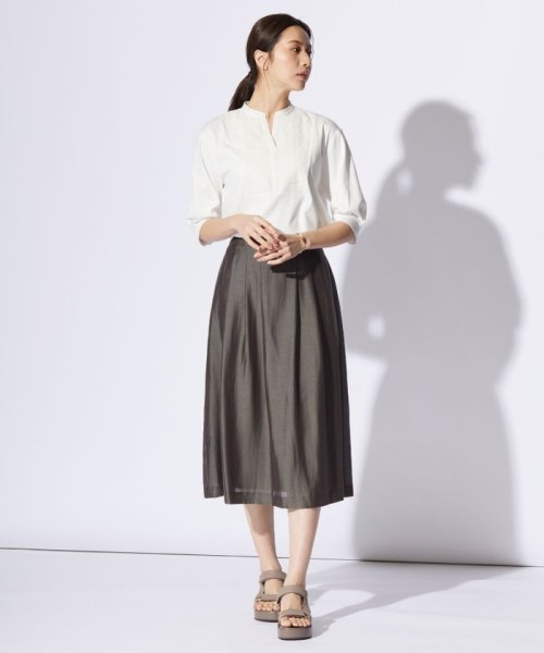 J.PRESS LADIES（LARGE SIZE）(J．プレス　レディス（大きいサイズ）)/【洗える】シアーソフトカールマイヤー タック スカート/img06