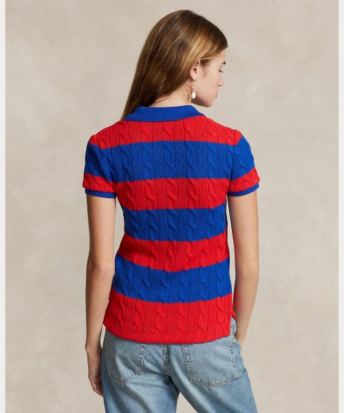 POLO RALPH LAUREN(POLO RALPH LAUREN)/スリム フィット ケーブルニット ポロシャツ/img01