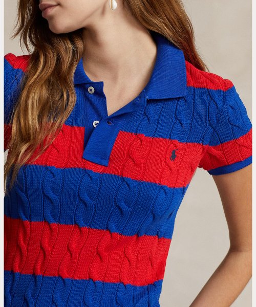 POLO RALPH LAUREN(POLO RALPH LAUREN)/スリム フィット ケーブルニット ポロシャツ/img02