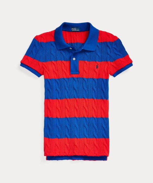 POLO RALPH LAUREN(POLO RALPH LAUREN)/スリム フィット ケーブルニット ポロシャツ/img03