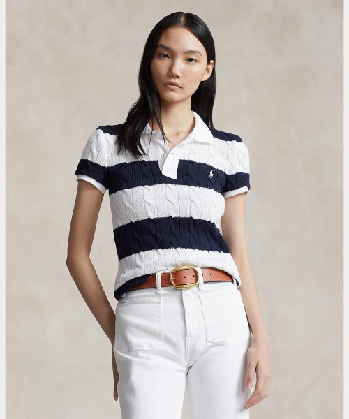 POLO RALPH LAUREN(POLO RALPH LAUREN)/スリム フィット ケーブルニット ポロシャツ/img05