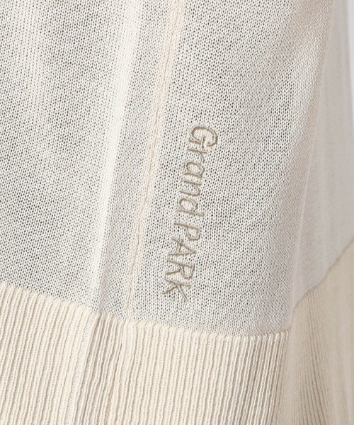 Grand PARK(グランドパーク)/ワンポイント刺繍入り　ベーシックシアカーディガン/img12