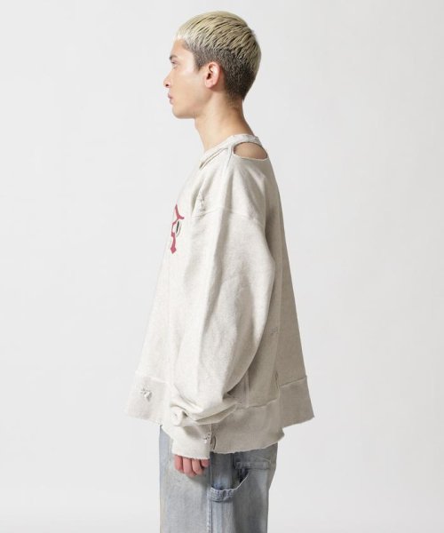 ANCELLM/アンセルム/CRASH SWEAT SHIRT SWEAT