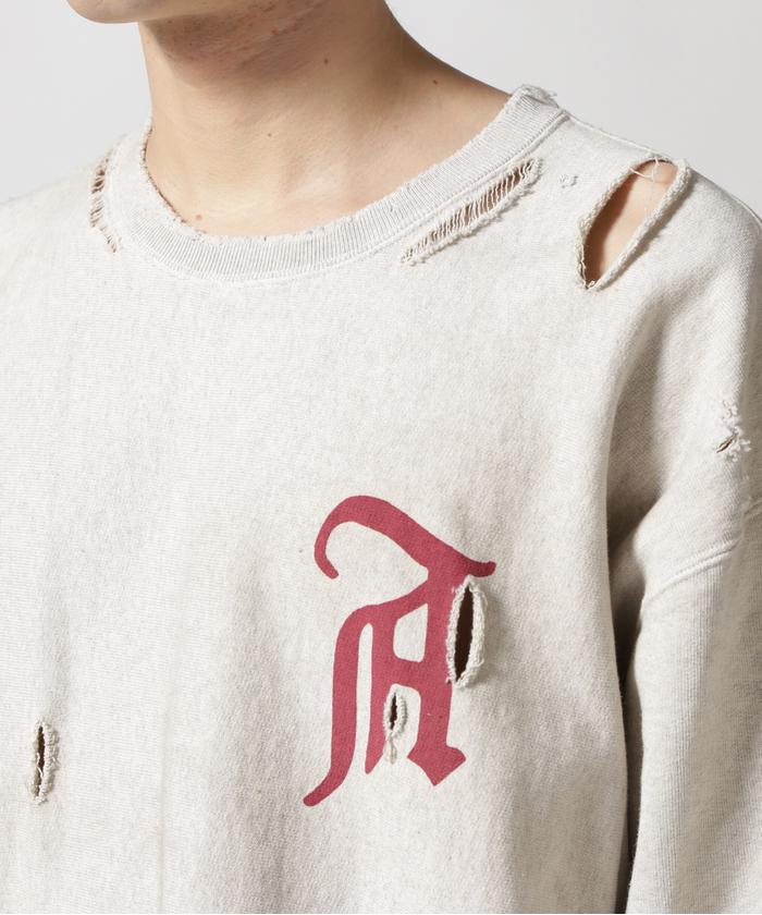 ANCELLM/アンセルム/CRASH SWEAT SHIRT