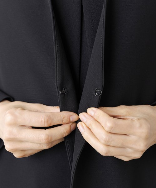 【喪服・礼服】ブラックフォーマル ジレ/ブラックフォーマルスーツ 喪服 あり 礼服 卒業式 ブラックフォーマル デザイン 濃染加工 なし セレモニー 入学式 結婚式 お宮参り 七五三