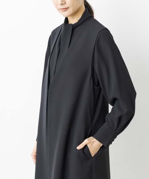 【喪服・礼服】ブラックフォーマル ジレ/ブラックフォーマルスーツ 喪服 あり 礼服 卒業式 ブラックフォーマル デザイン 濃染加工 なし セレモニー 入学式 結婚式 お宮参り 七五三