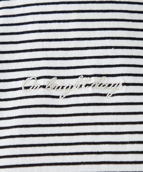 NICE CLAUP OUTLET(ナイスクラップ　アウトレット)/シンプルラメロゴ刺繍Tシャツ/img10