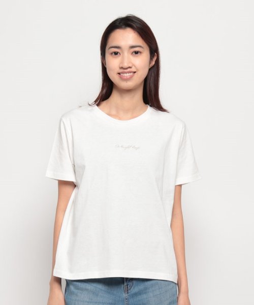 NICE CLAUP OUTLET(ナイスクラップ　アウトレット)/シンプルラメロゴ刺繍Tシャツ/img27
