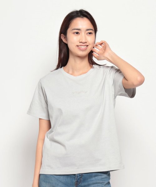 NICE CLAUP OUTLET(ナイスクラップ　アウトレット)/シンプルラメロゴ刺繍Tシャツ/img28