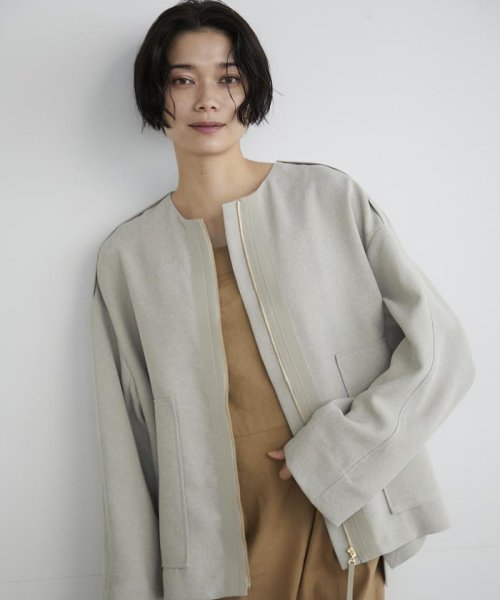 《三尋木奈保コラボ》きれいめモードの上品ブルゾン 