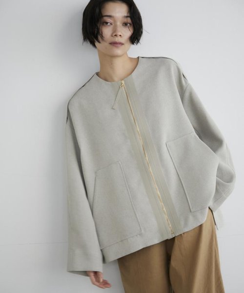 《三尋木奈保コラボ》きれいめモードの上品ブルゾン 