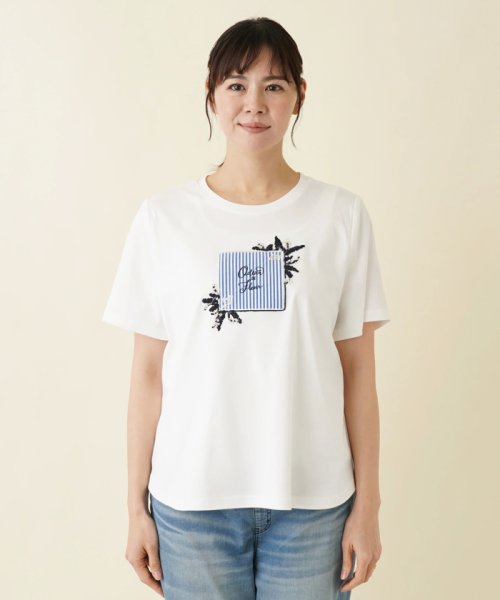 Leilian PLUS HOUSE(レリアンプラスハウス)/【店舗人気】洗えるパッチワークＴシャツ/img04