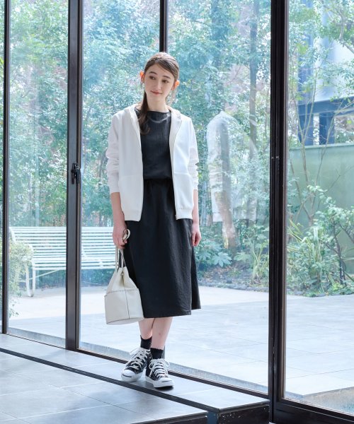 【撥水 洗える】ウエストドロストジャンパースカート 