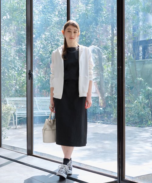 【撥水 洗える】ウエストドロストジャンパースカート 