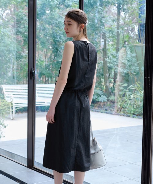 【撥水 洗える】ウエストドロストジャンパースカート 