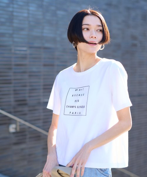 CARA　O　CRUZ(キャラ・オ・クルス)/【接触冷感 洗える】ロゴTシャツ/img24