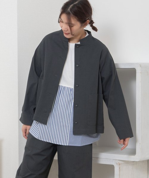 POU DOU DOU(プードゥドゥ)/【セットアップ対応商品】スタンドカラーシャツジャケット/img12