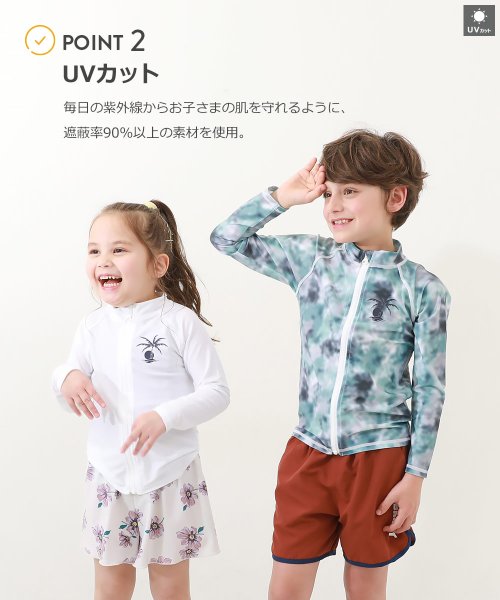 devirock(デビロック)/サロペット付き 3Pセパレート水着 子供服 キッズ 女の子 水着 プールグッズ セパレート水着 /img04