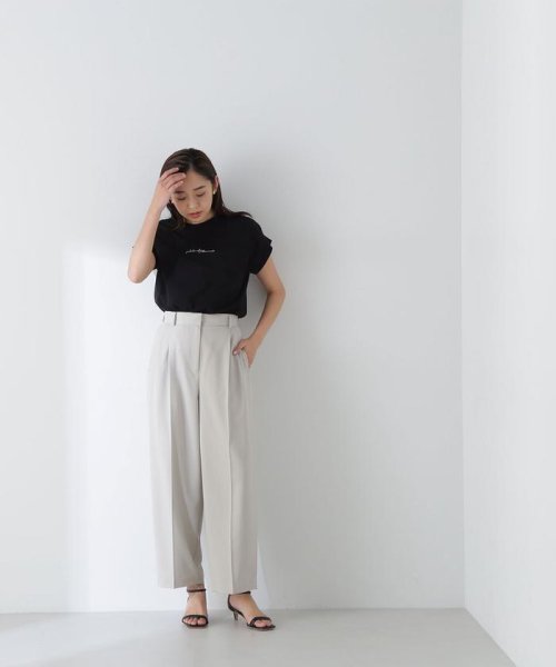 NATURAL BEAUTY BASIC(ナチュラルビューティーベーシック)/切替スリーブロゴTシャツ/img02