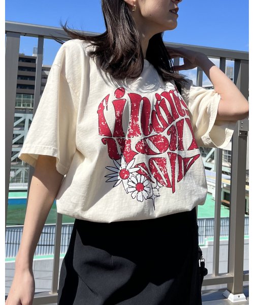 MODISH GAZE(モディッシュ ガゼ)/ハート ピグメントTシャツ/img02