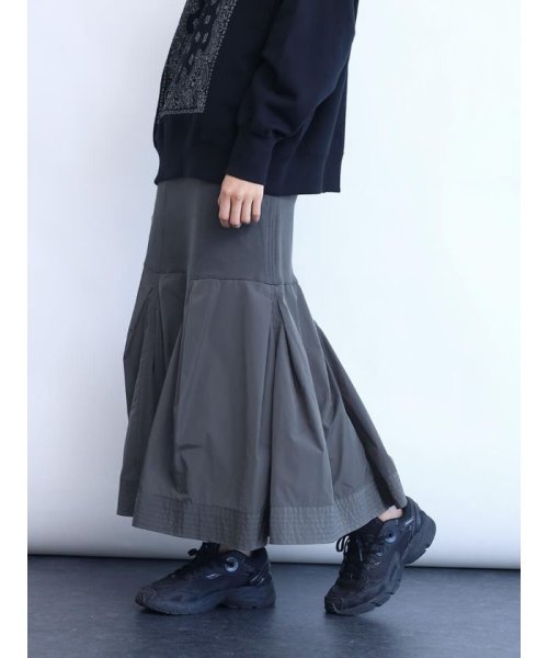 LASUD(ラシュッド)/異素材タックデザインスカート/img04