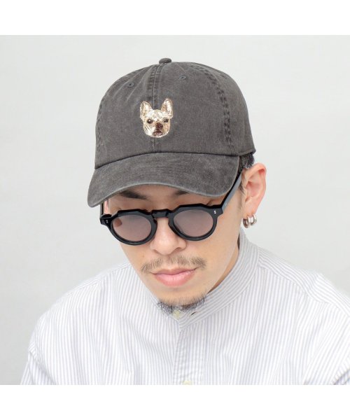 Besiquenti(ベーシックエンチ)/BASIQUENTI ベーシックエンチ キャップ ローキャップ 帽子 刺繍 ブルドッグ 犬 /img19