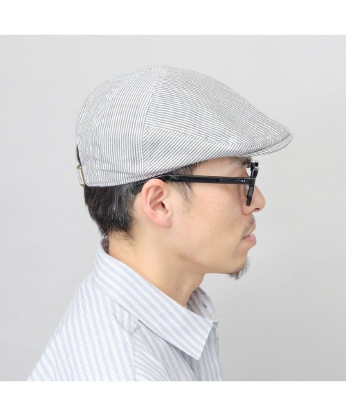Besiquenti(ベーシックエンチ)/BASIQUENTI ベーシックエンチ ハンチング帽 キャップ 帽子 ストライプ 深め ワイド/img21