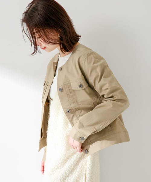 URBAN RESEARCH Sonny Label(アーバンリサーチサニーレーベル)/ナチュラルストレッチノーカラーコットンジャケット/img12