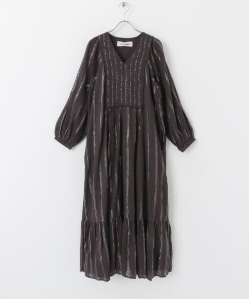 URBAN RESEARCH Sonny Label(アーバンリサーチサニーレーベル)/sara mallika　STRIPE SHIRRING LONG－SLEEVE DRESS/img02