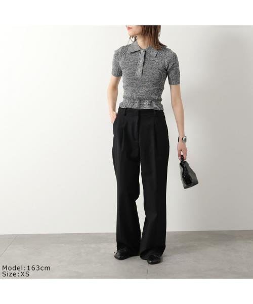 GANNI 半袖 ニット Melange Rib Short Sleeve Polo K2111 2565 人気・おすすめ｜売れ筋商品・話題商品におすすめ 品質チェック済み 安心配送 今月のおすすめ