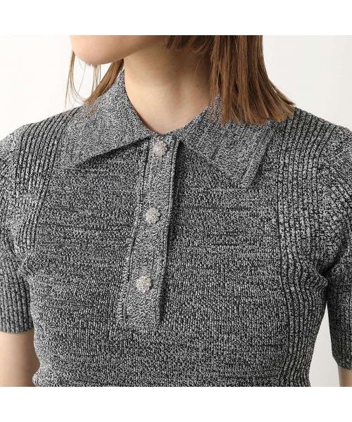 GANNI 半袖 ニット Melange Rib Short Sleeve Polo K2111 2565 人気・おすすめ｜売れ筋商品・話題商品におすすめ 品質チェック済み 安心配送 今月のおすすめ