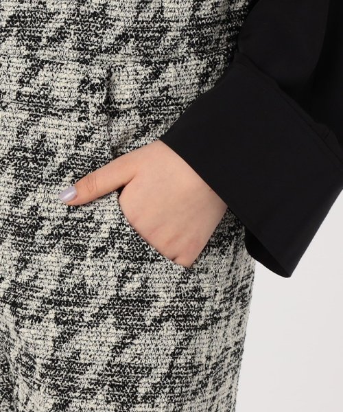 ハウンドトゥースブークレーツイード サロペット 