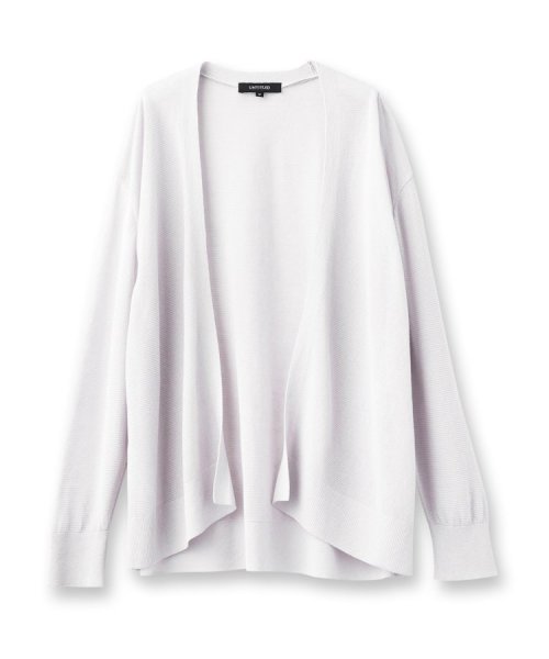 【清涼感／春夏素材】ガーター編み着流しカーディガン 