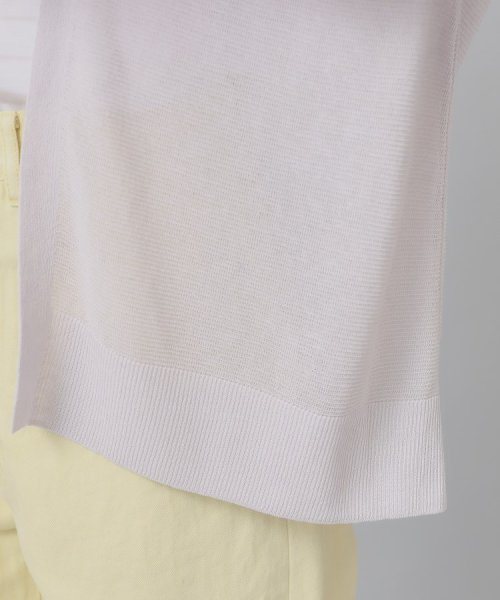 【清涼感／春夏素材】ガーター編み着流しカーディガン 