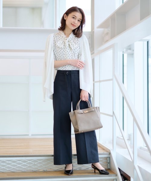 【清涼感／春夏素材】ガーター編み着流しカーディガン 