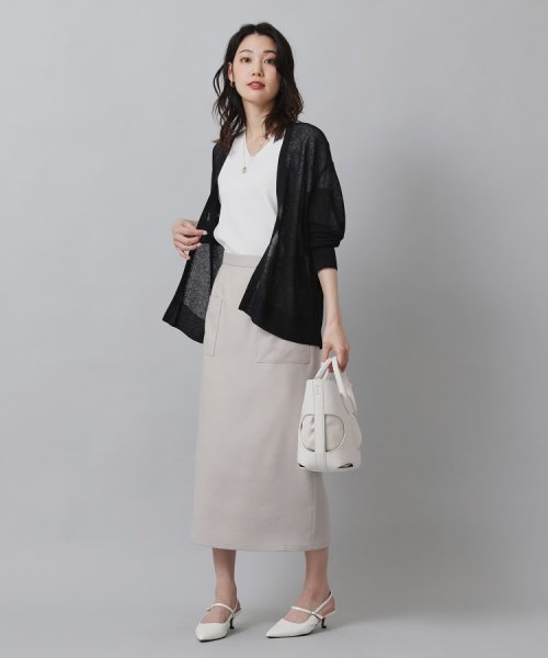 【清涼感／春夏素材】ガーター編み着流しカーディガン 