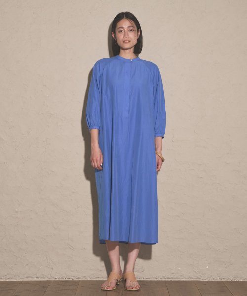 【Audrey and John Wad】インナー付き7分袖フレアワンピース 