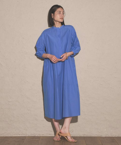 【Audrey and John Wad】インナー付き7分袖フレアワンピース 