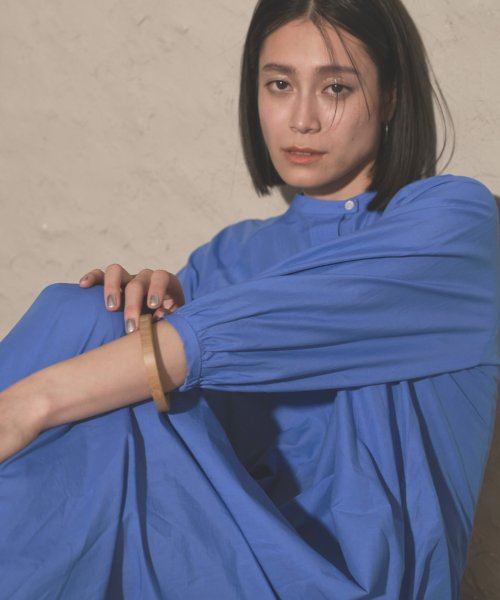 【Audrey and John Wad】インナー付き7分袖フレアワンピース 