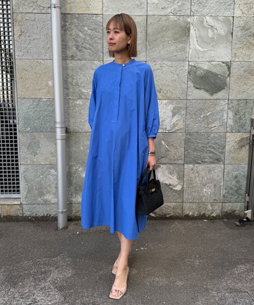 【Audrey and John Wad】インナー付き7分袖フレアワンピース 