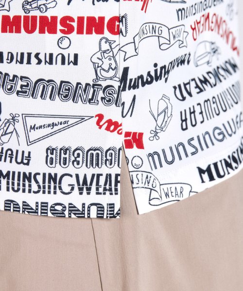 Munsingwear(マンシングウェア)/SUNSCREEN裏鹿の子ロゴアレンジ総柄プリント長袖ジップアップシャツ/img14