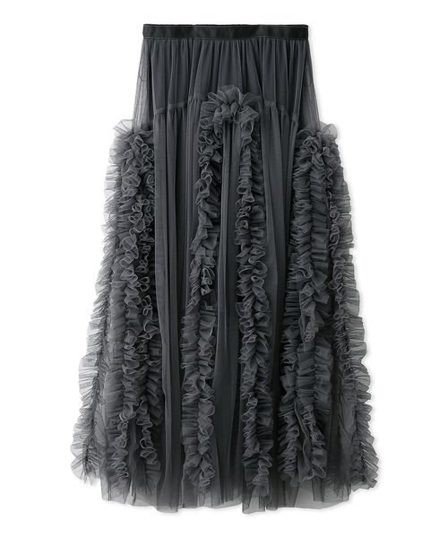 ラッフルボリュームチュールスカート 予めご了承ください