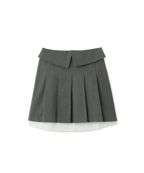 pierre cardin×frayid シャツレイヤードタックミニスカート