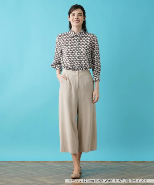 ワイドクロップドパンツ 