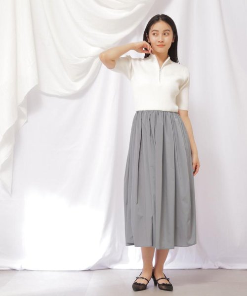 ハーフジップニットドッキングワンピース 予めご了承ください