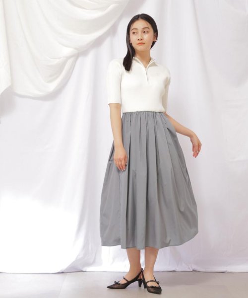 ハーフジップニットドッキングワンピース 予めご了承ください